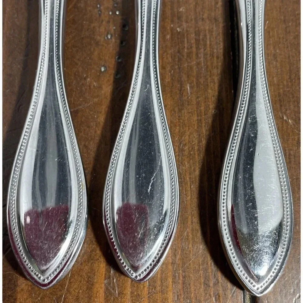 Oneida Arbor American Harmony‎ Stainless Dinner Knives Beaded USA Flatware 5